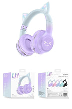 Casque sans fil oreilles de chat lumineuses kawaii - Câlin Kawaii