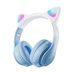 Casque sans fil oreilles de chat lumineuses kawaii - Câlin Kawaii