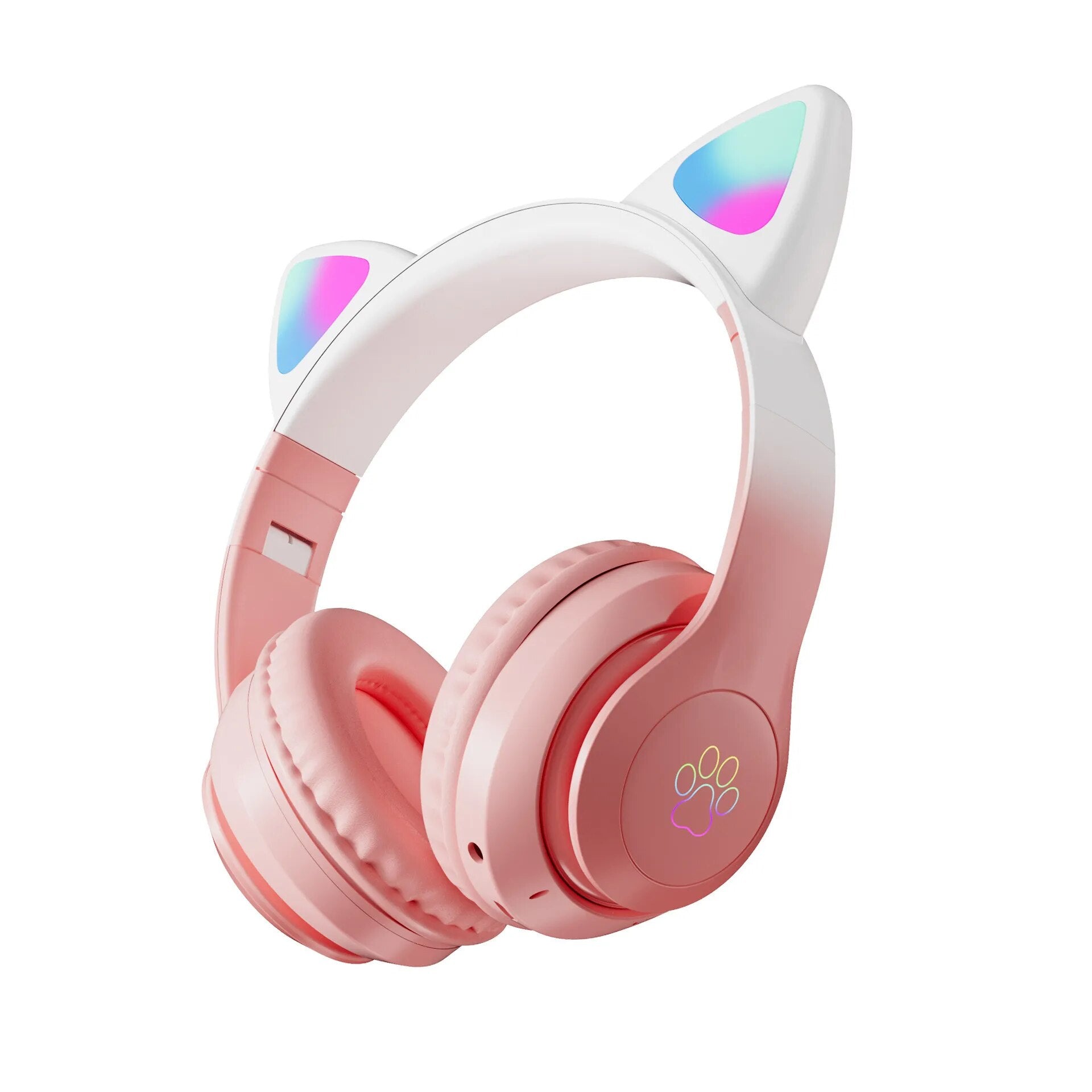 Casque sans fil oreilles de chat lumineuses kawaii - Câlin Kawaii