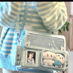 Sac Cartable Lavande à Fenêtre Transparente Kawaii
